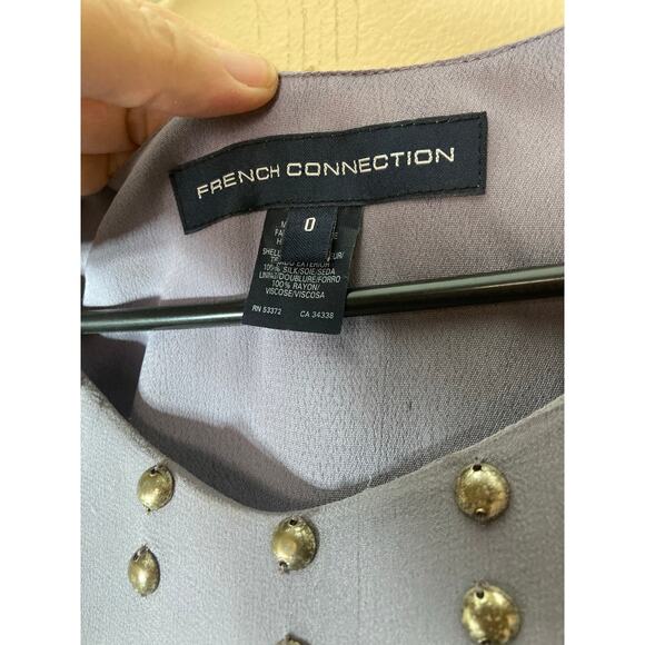 NWOT French Connection 100% Silk Dress with Sequins Sz 0 - Picture 8 of 12